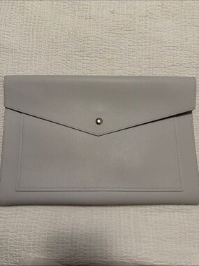 Glass Ladder & Co. Megan XL Portfolio Grey Envelope Clutch
